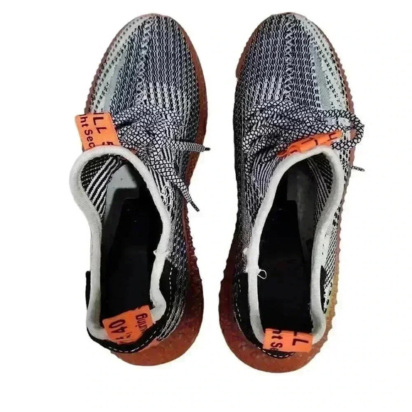 Unisex Running Athletic Shoes Sneakers Lace Up Sport Black White Size 42 - Picture 6 of 9